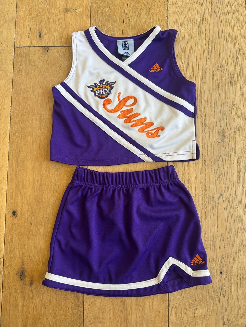 Little Girls Phoenix Suns Purple & White Cheerleading outfit - size 5/6
